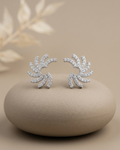 Pinwheel Swirl Stud Earrings Sterling Silver
