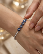 Sapphire Blossom Cluster Bracelet