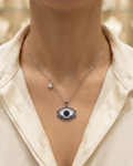 Evil Eye Necklace Sterling Silver