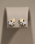 Butterfly Cluster Stud Earrings Sterling Silver