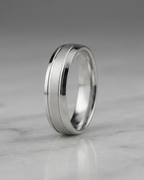 Titan Brushed Etched Silver Men’s Dibla Ring