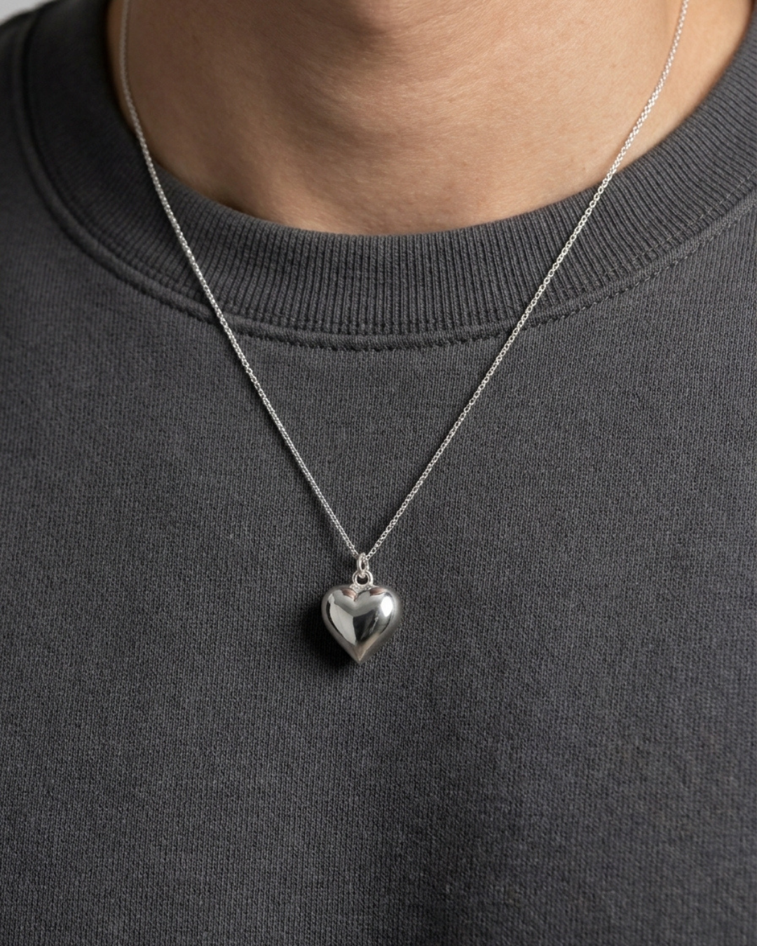 The Classic Puffed Heart Pendant