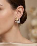 Butterfly Cluster Stud Earrings Sterling Silver