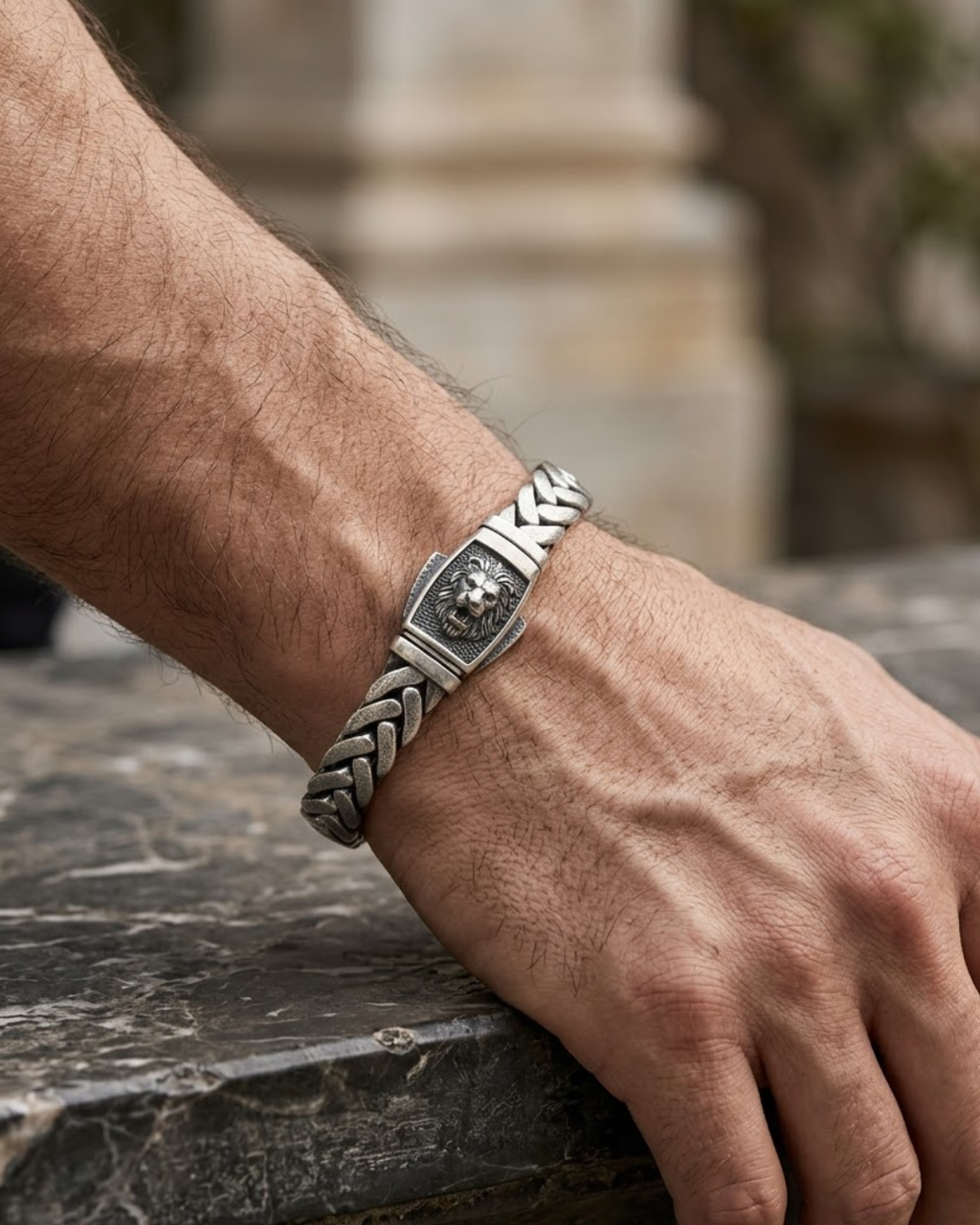Lion Franco Bracelet Sterling Silver