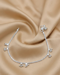 Charm & Gungroo Cluster Anklet Sterling Silver