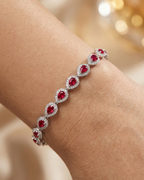 Ruby Tear Luxury Tennis Bracelet