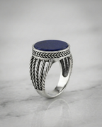 The Meridian Cobalt Rope Signet