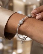 Sphere Bead Bangle Set Sterling Silver