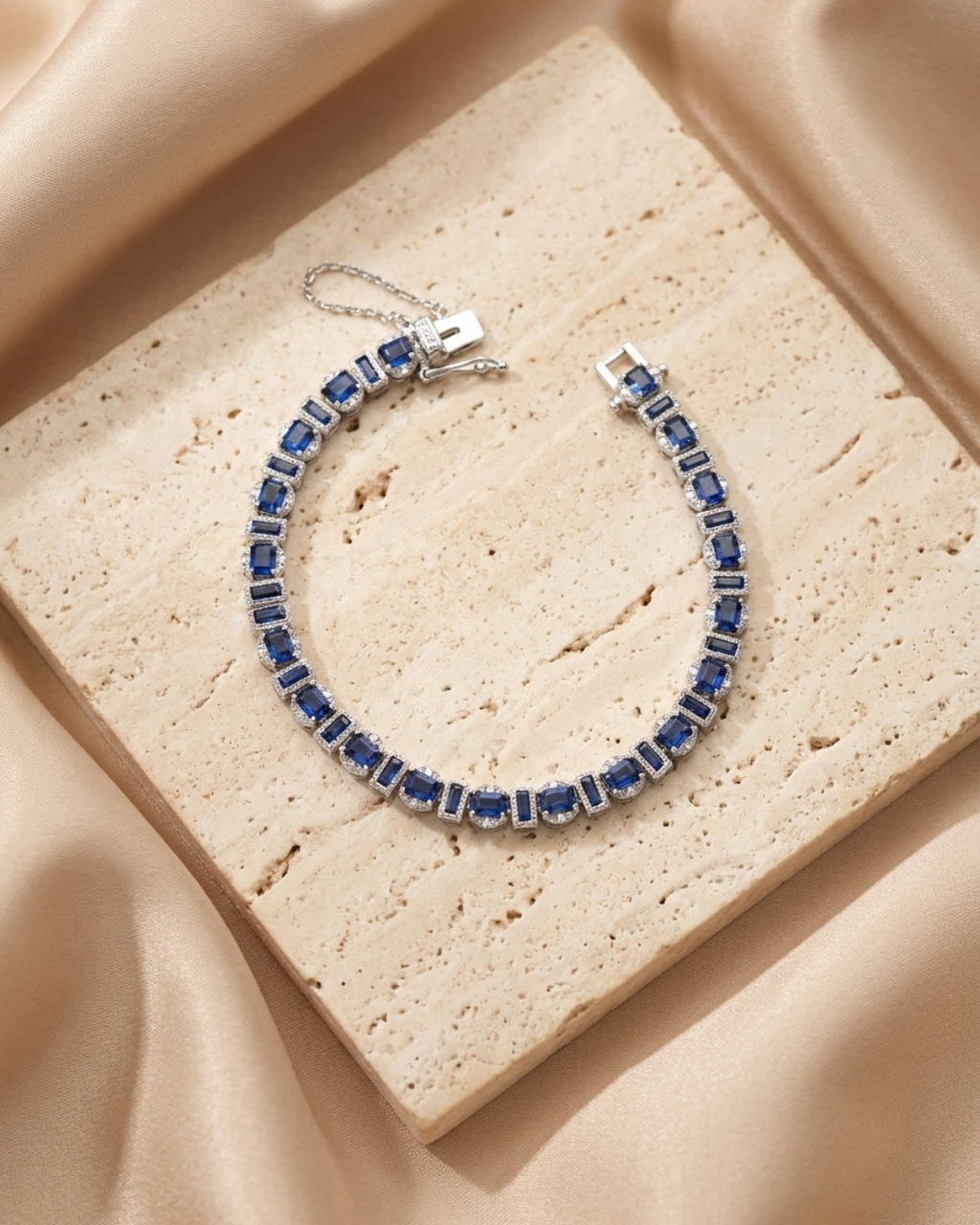 Royal Sapphire Eternity Bracelet
