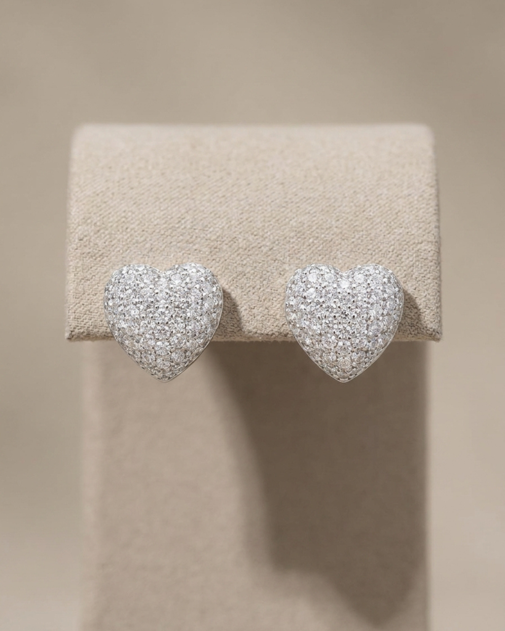 Heart Stud Earrings Sterling Silver