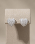 Heart Stud Earrings Sterling Silver