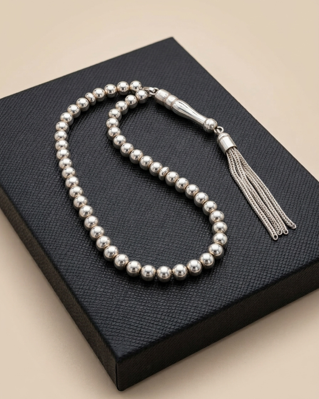 33-Bead Smooth Misbaha Sterling Silver