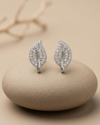 Leaf Stud Earrings Sterling Silver