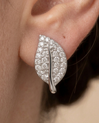 Leaf Stud Earrings Sterling Silver