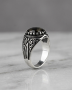 Smoky Sovereign Filigree Ring