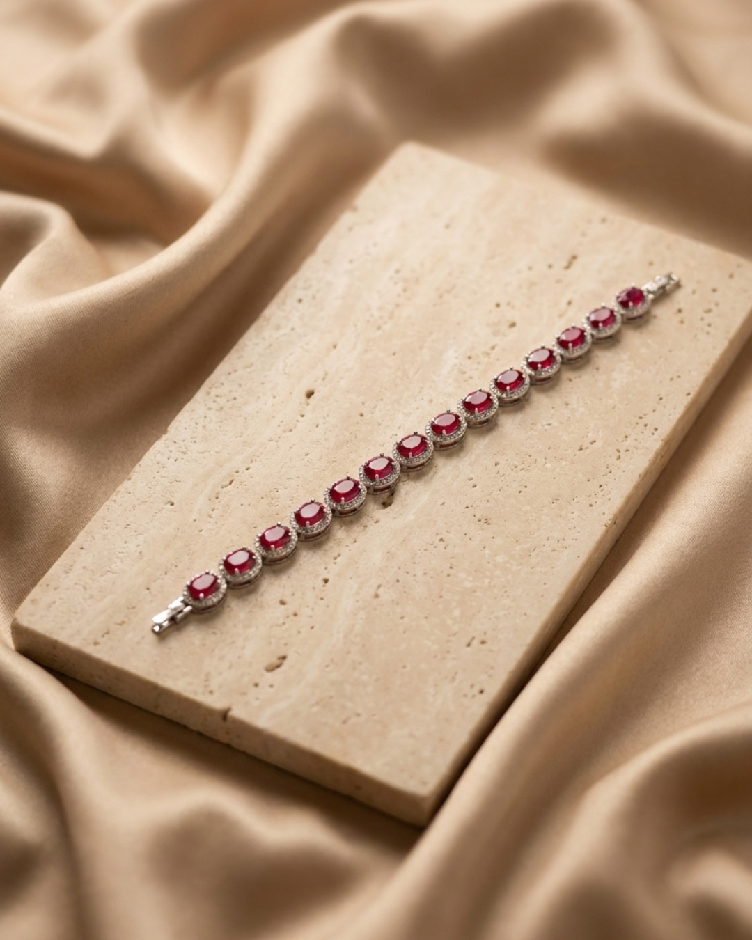 Royal Ruby Oval Tennis Bracelet