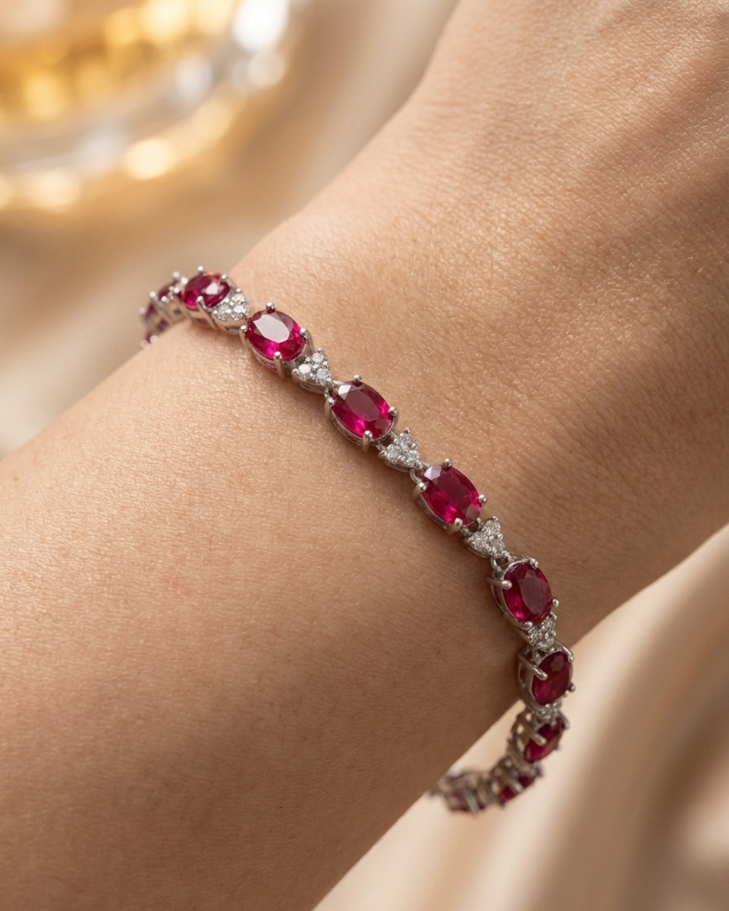 Scarlet Ruby Monarch Bracelet
