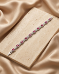 The Crimson Imperial Halo Tennis Bracelet
