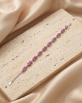 Radiant Ruby Cluster Blossom Bracelet