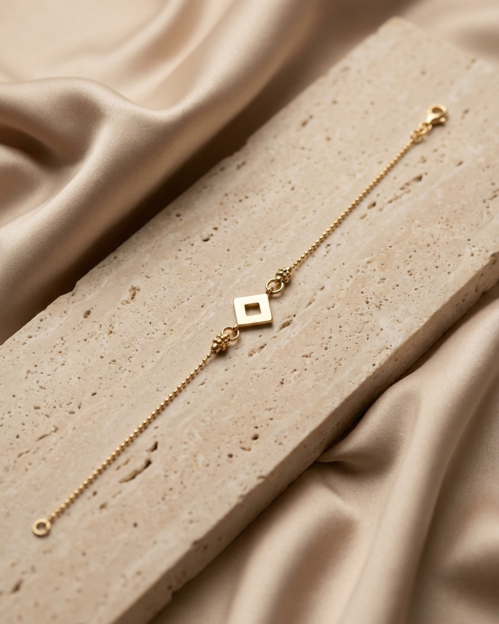 Elara Cube Modern Gold Plated Bracelet