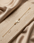 Elara Cube Modern Gold Plated Bracelet