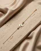 Elara Cube Modern Gold Plated Bracelet