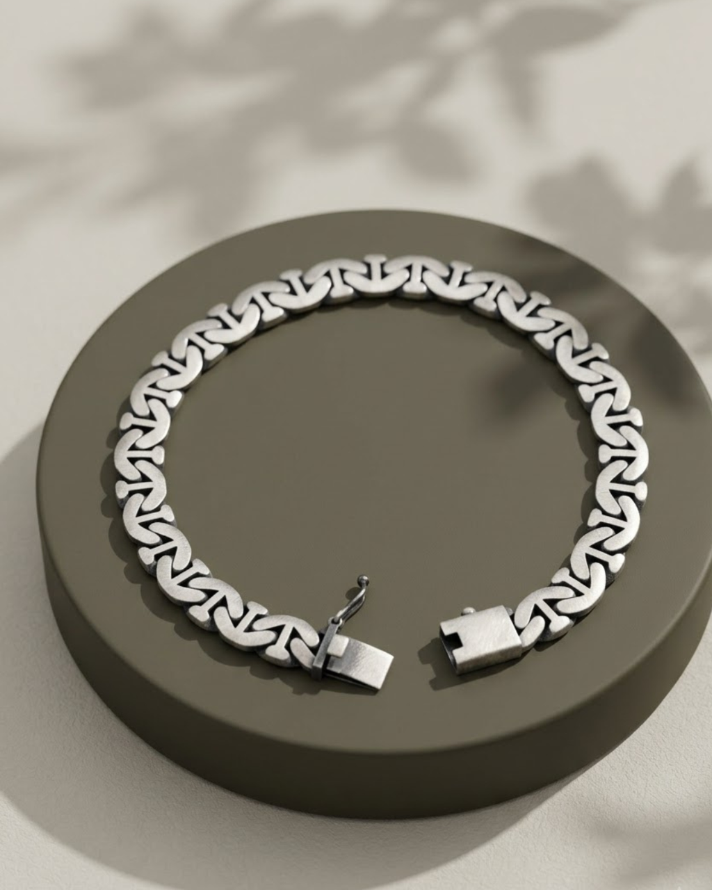 Geometric Link Men's Bracelet Sterling Silver