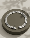Geometric Link Men's Bracelet Sterling Silver