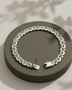 Geometric Link Men's Bracelet Sterling Silver