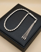 Cylinder 33-Bead Tasbih (Misbaha) Sterling Silver