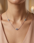 Evil Eye Women's Necklace Sterling Silver