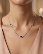 Evil Eye Women's Necklace Sterling Silver
