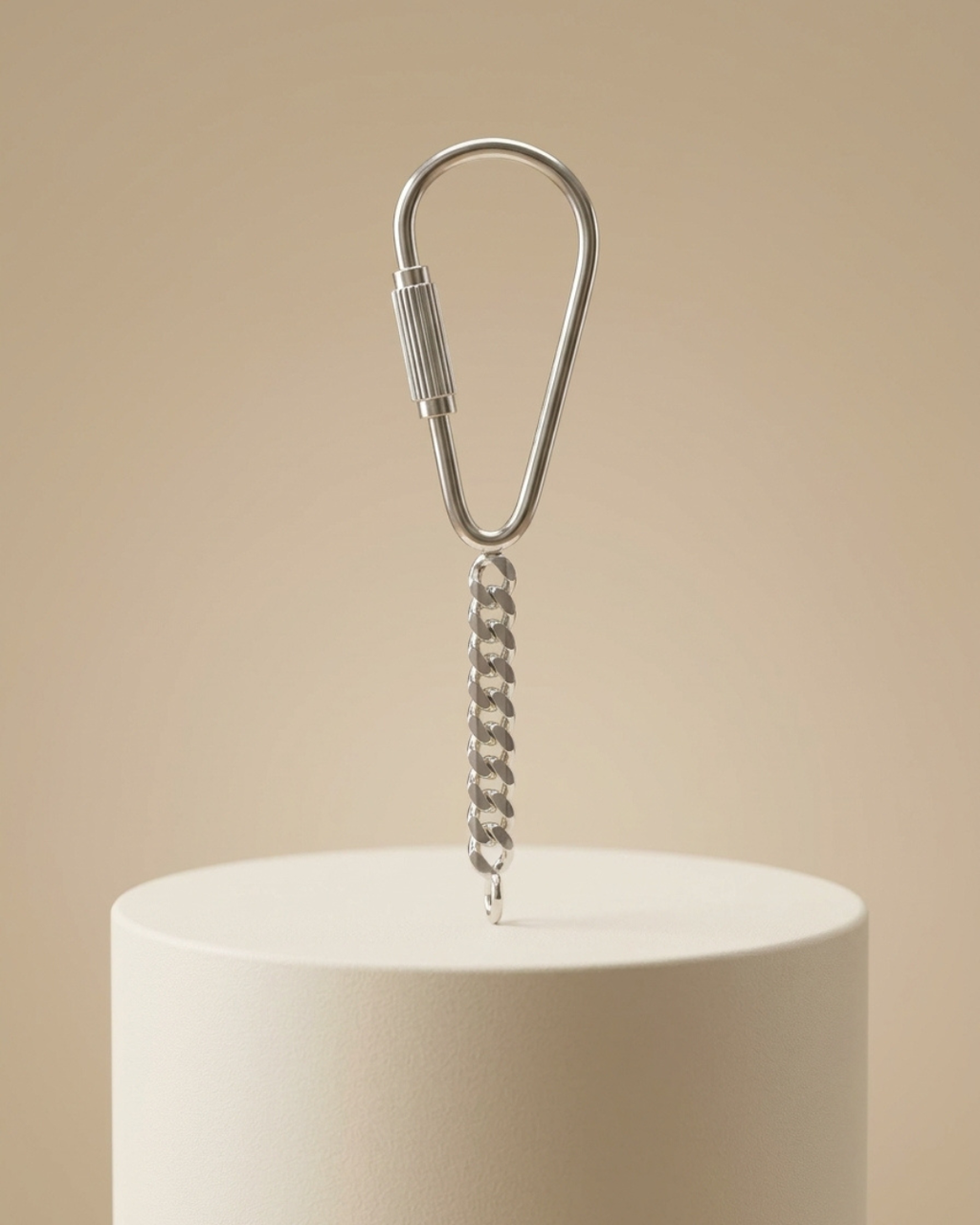 Carabiner Curb Chain Keychain