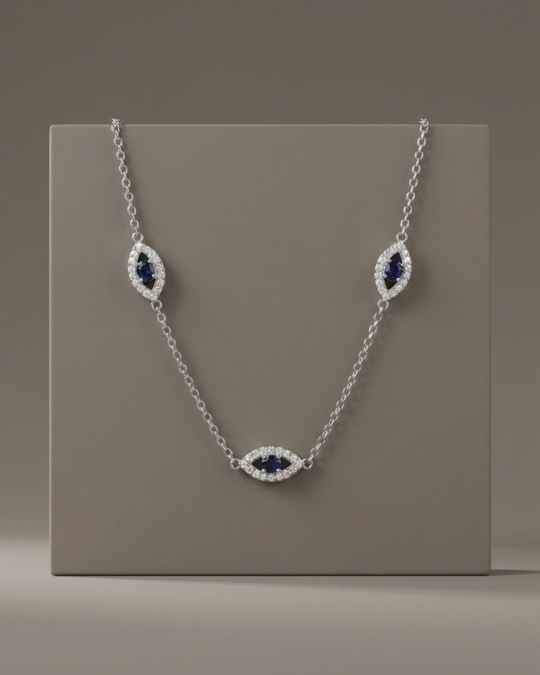 Evil Eye Women's Necklace Sterling Silver