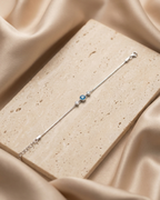 Aquamarine Blue Bezel Trio Bracelet