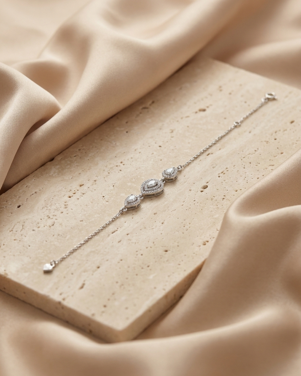 Majestic Marquise Trinity Charm Bracelet