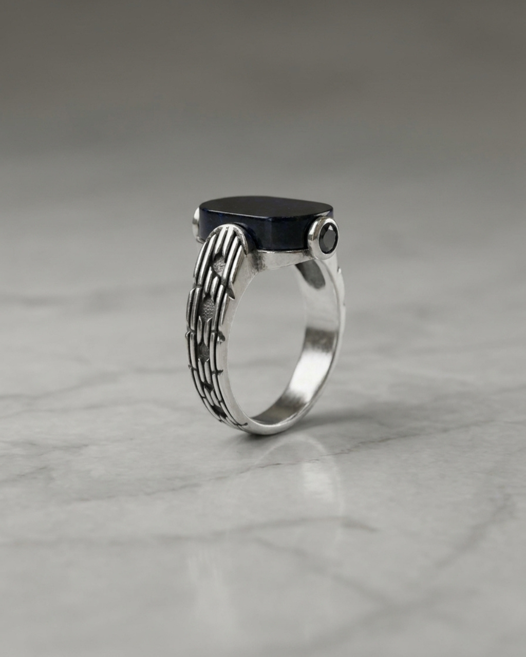Imperial Onyx Braided Signet Ring