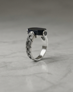 Imperial Onyx Braided Signet Ring