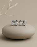 Bow Stud Earrings Silver