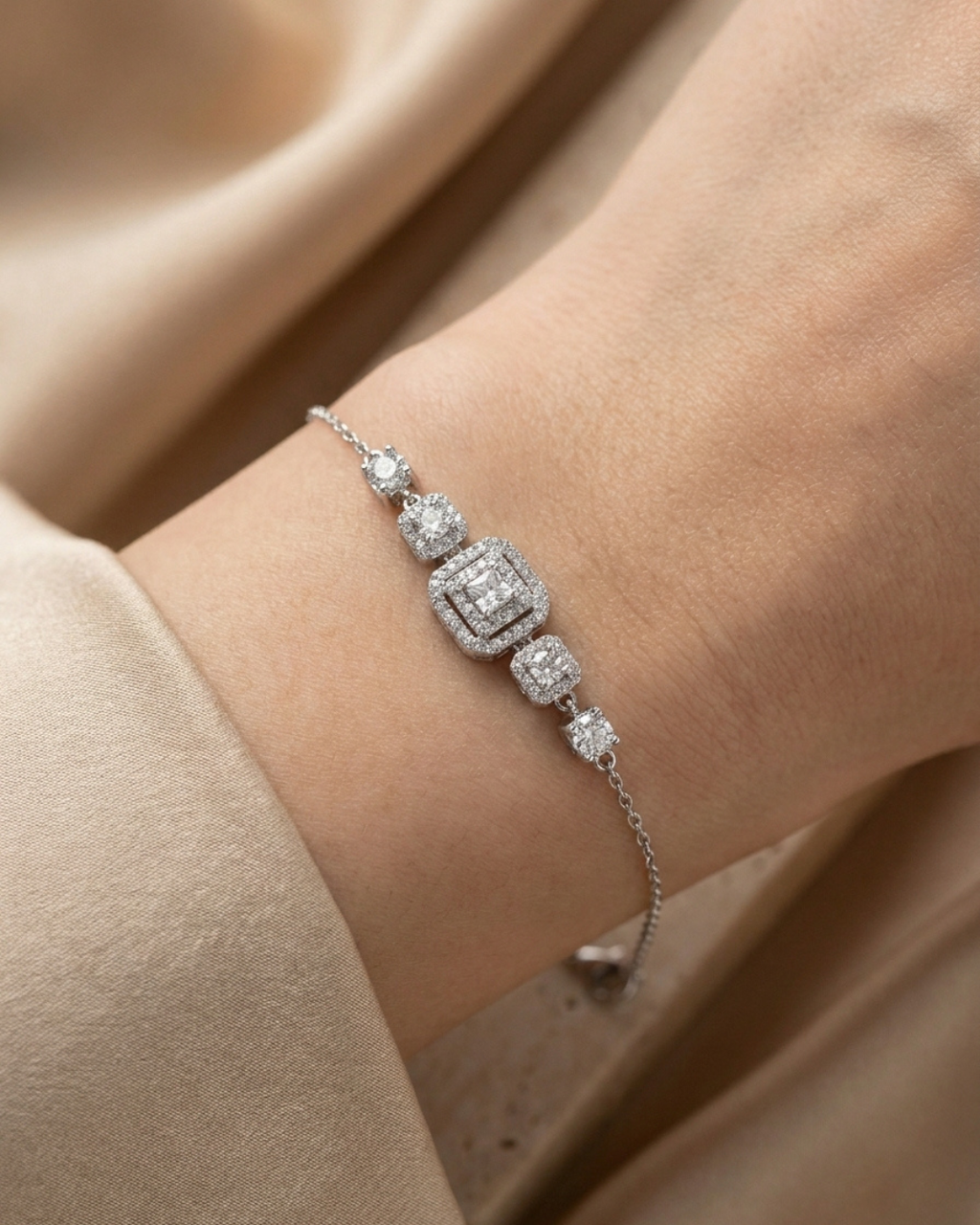 Geometric Empress Tiered Bracelet