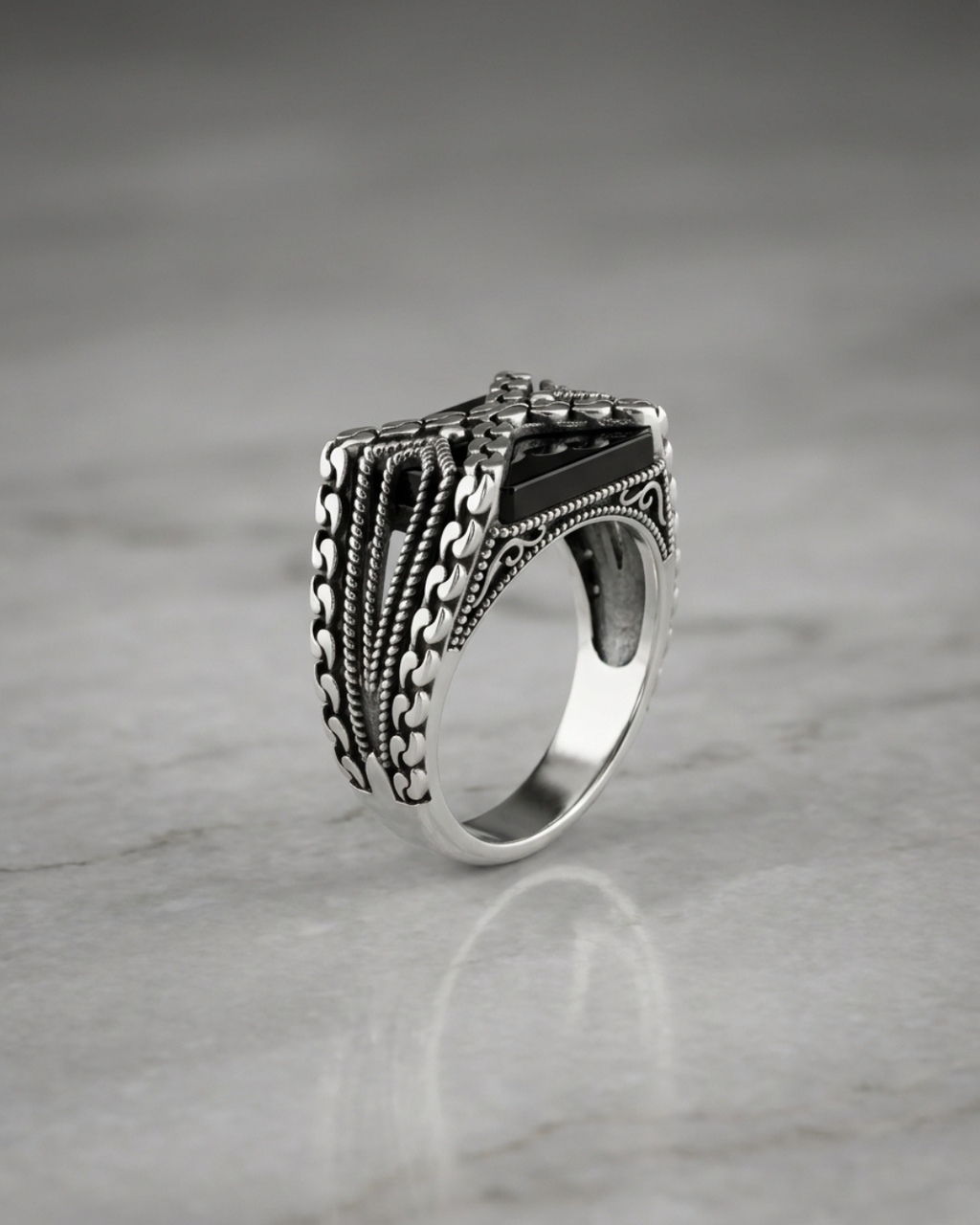 Shadow Bridge Signet Ring