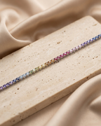 The Seraphina Rainbow Eternity Tennis Bracelet
