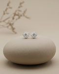 Geometric Rhombus Studs Earring Silver