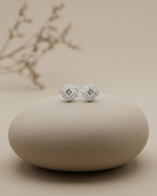 Geometric Rhombus Studs Earring Silver