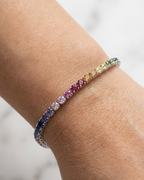 The Seraphina Rainbow Eternity Tennis Bracelet