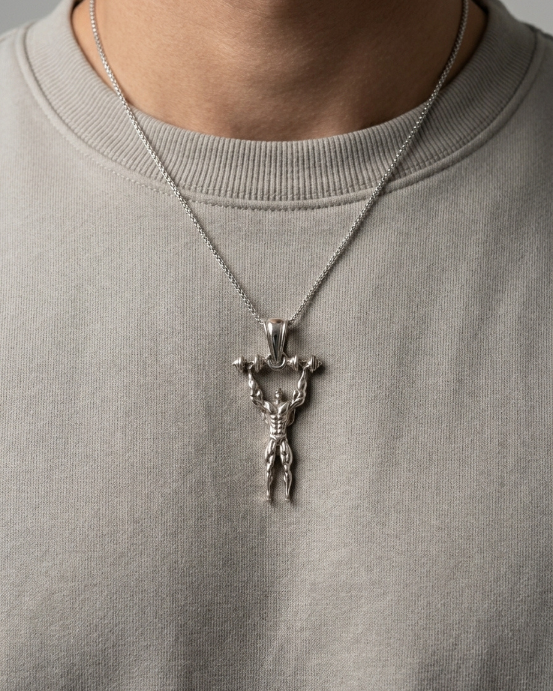 The Iron Sovereign Bodybuilder Pendant