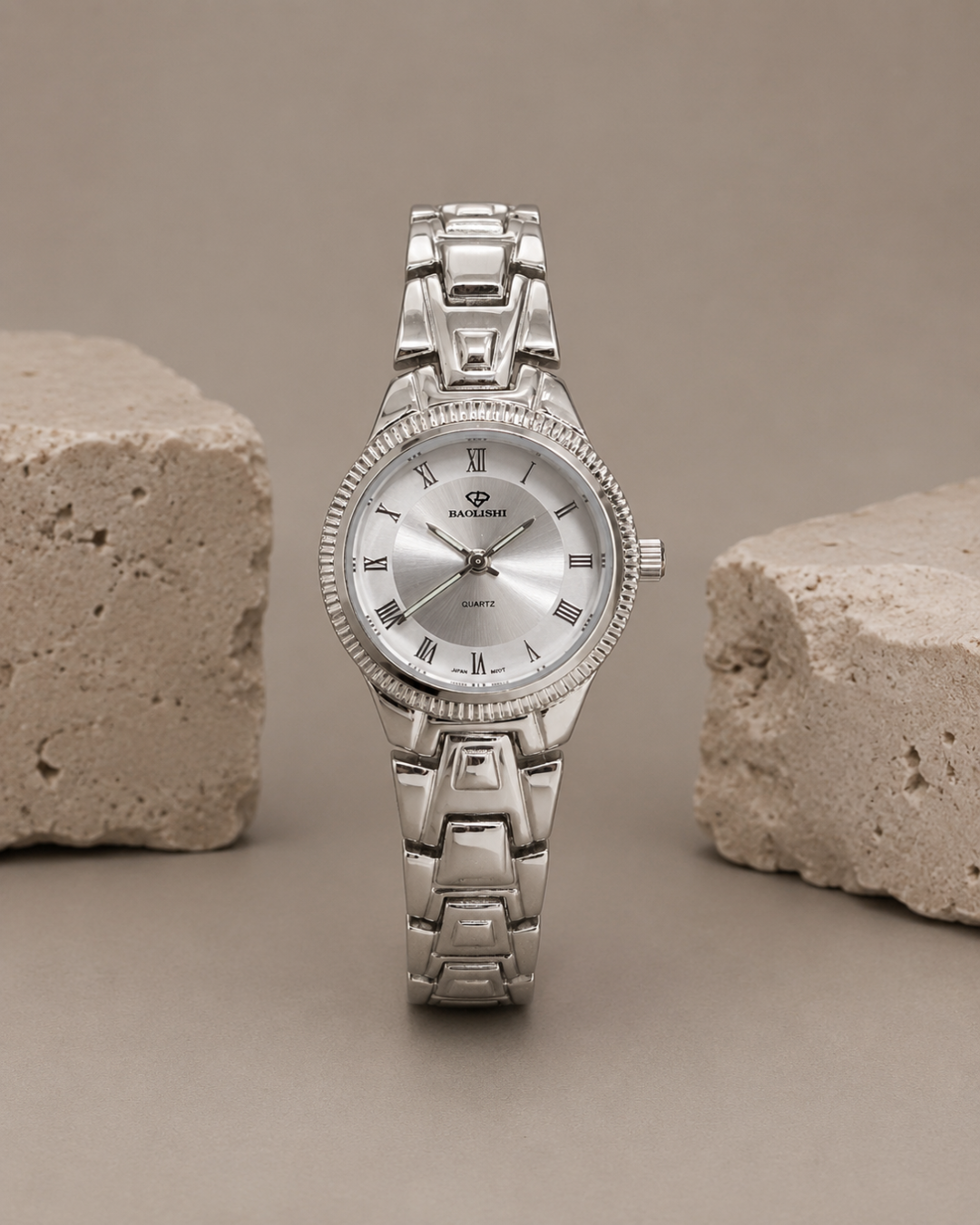 Silver Timeless Roman Numeral Watch