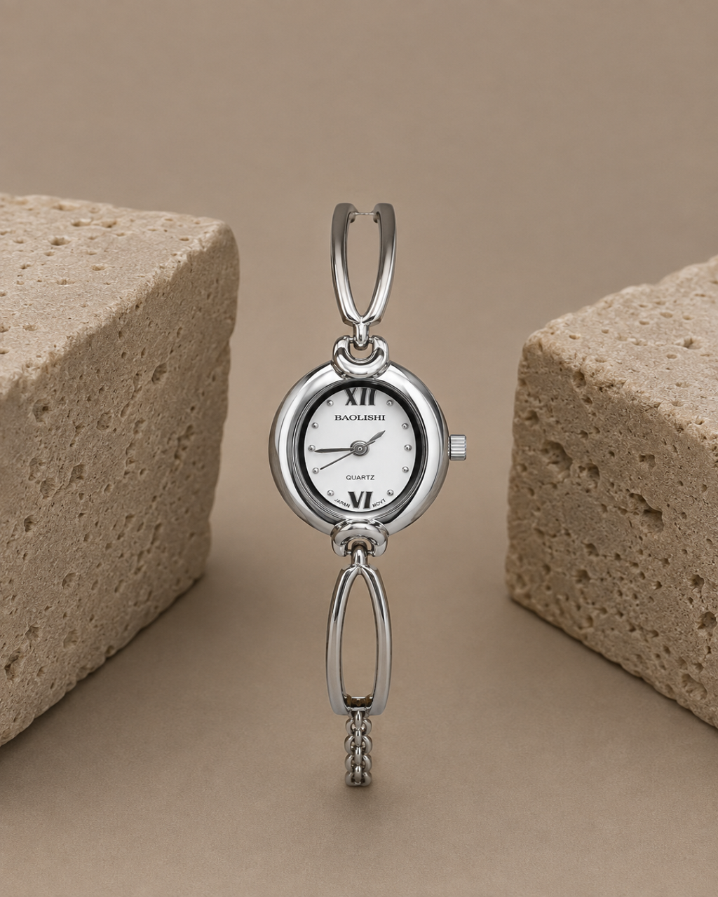 Pearl Bangle Link Watch