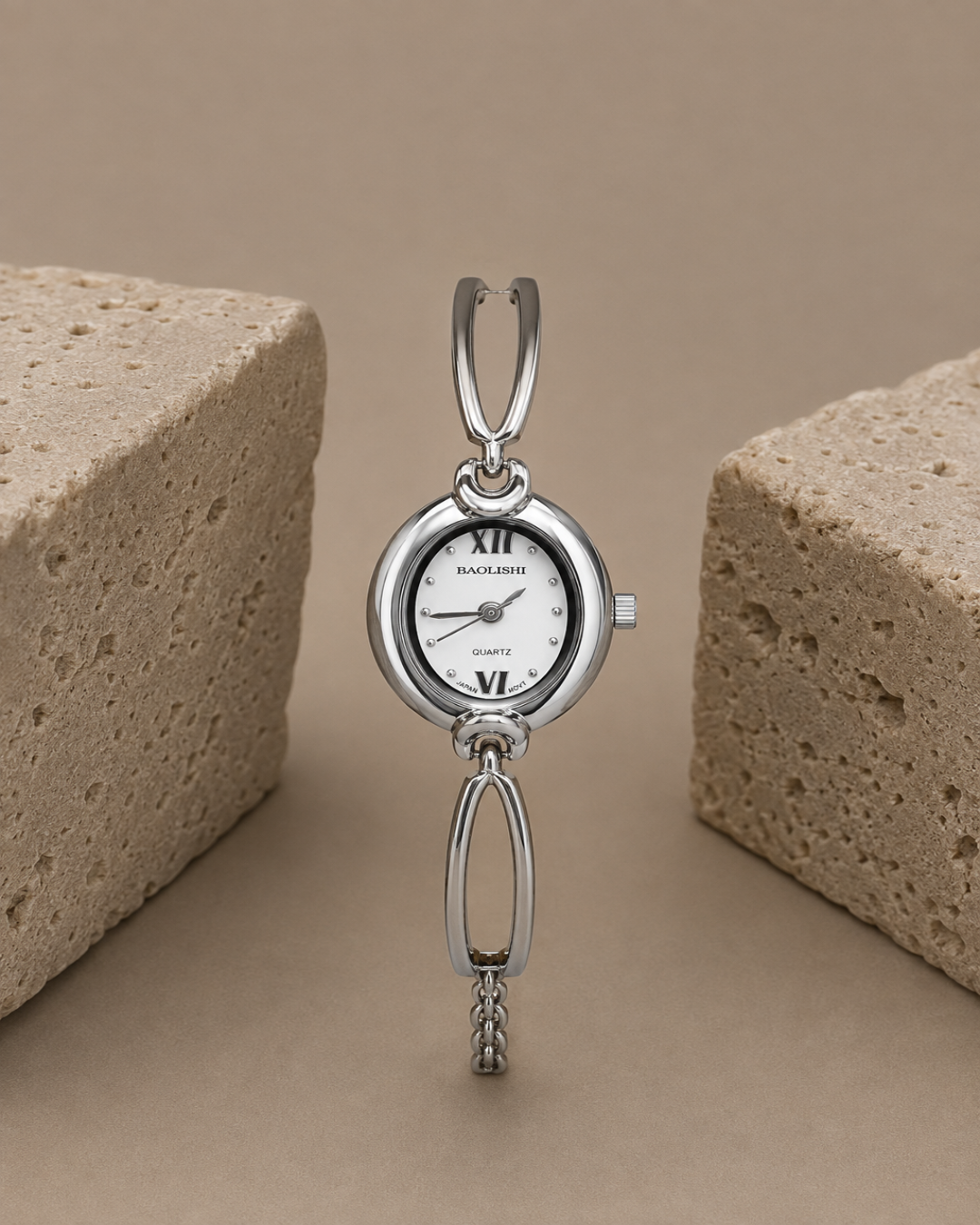 Pearl Bangle Link Watch