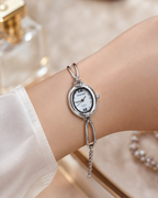 Pearl Bangle Link Watch